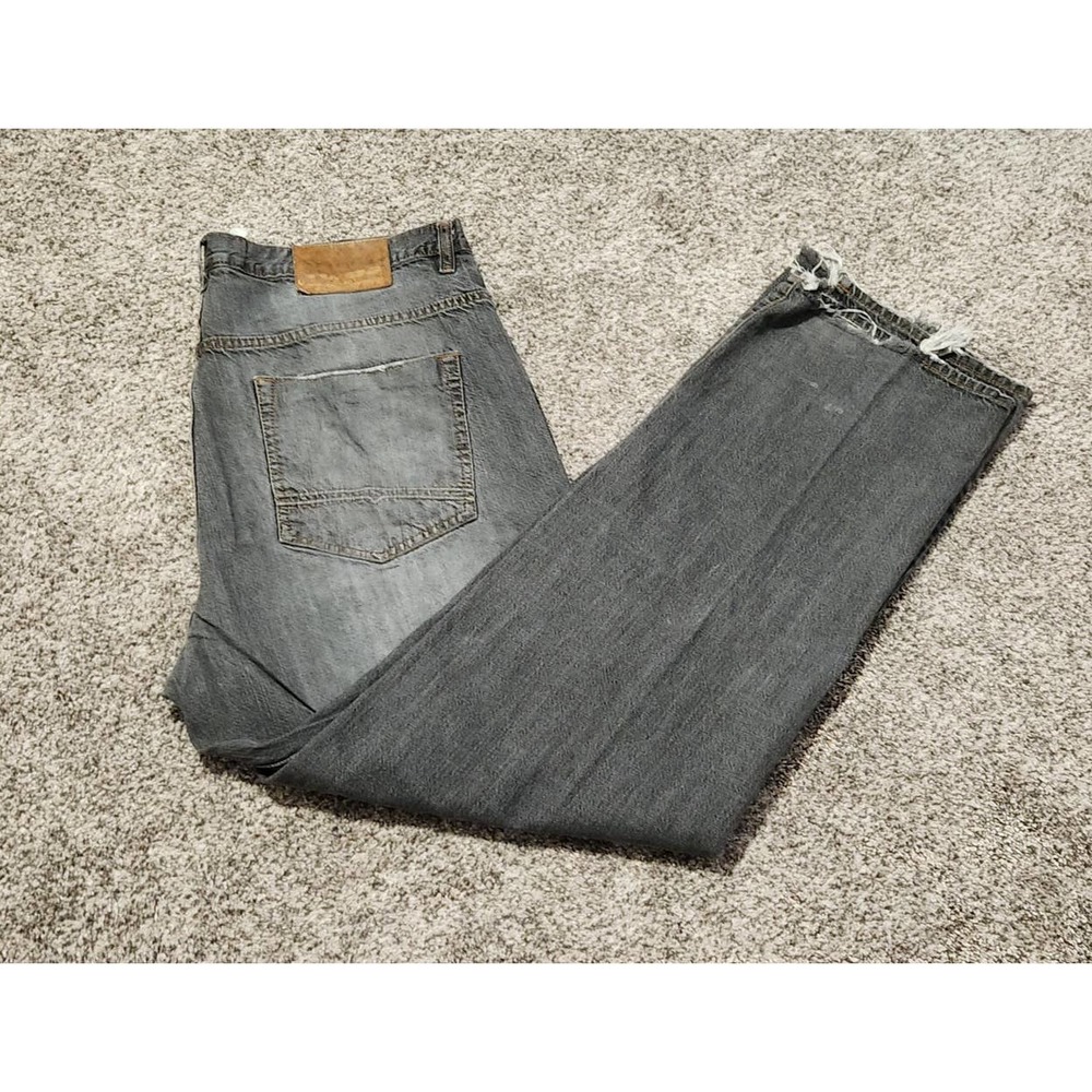 Vintage Early 2000s Y2K 50 Cent G Unit Baggy Black Denim Jeans Mens 40X34